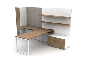 AIS Calibrate Private Office with Storage and Bookshelf