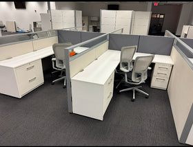 Haworth Compose Workstations w/ Lateral File Storage (6' x 6') & (6' x 8')