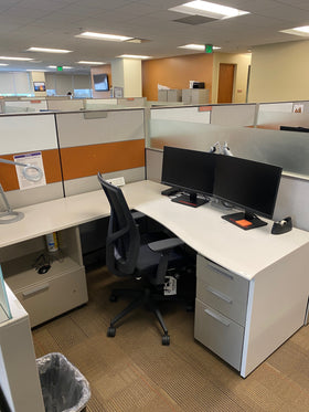 Herman Miller Canvas 6x6 glass topped stations