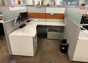 Herman Miller Canvas 6x6 glass topped stations