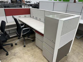 Herman Miller Canvas Workstation w/ Lateral File (7' x 7')