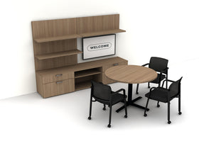 AIS Calibrate Countdown Guest Table w/ Bookshelf and Whiteboard