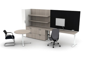 AIS Calibrate Countdown Office Tackboard, Lateral Files, Shelving and Guest Table