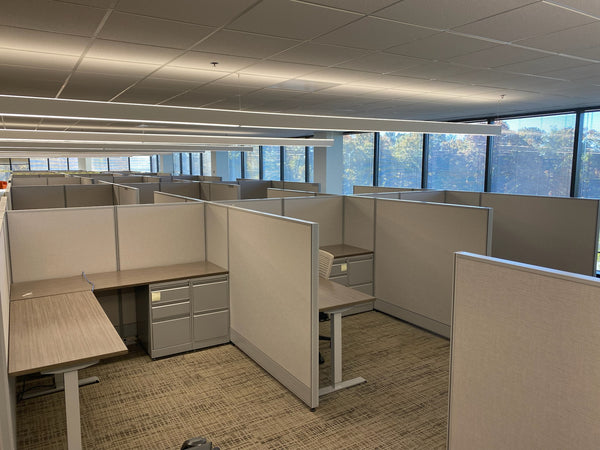 Global Compile Cubicles w/ Height-Adjustable Desks (7’ x 6’)