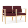 Lesro Amherst Wood 2-Seater with Center Arm