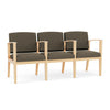 Lesro Amherst Wood 3-Seater with Center Arms
