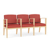 Lesro Amherst Wood 3-Seater with Center Arms