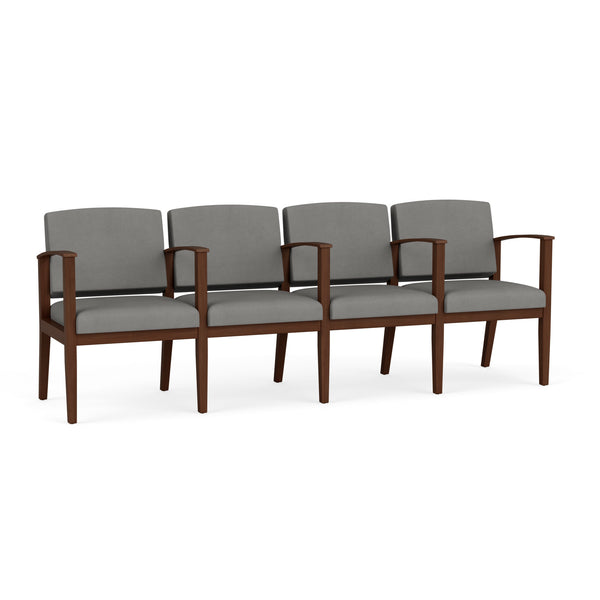 Lesro Amherst Wood 4-Seater with Center Arms