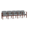 Lesro Amherst Wood 5-Seater with Center Arms