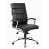 BOSS Executive CaressoftPlus Chair with Metal Chrome Finish