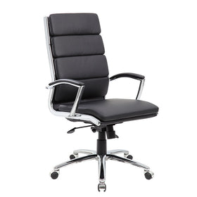 BOSS Executive CaressoftPlus Chair with Metal Chrome Finish