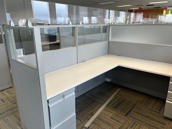 Hon Accelerate Workstations w/ Framed Glass Tops (6' x 7' x 65
