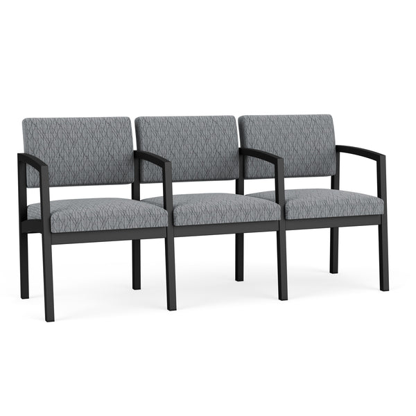 Lenox Steel 3-Seater with Center Arms by Lesro