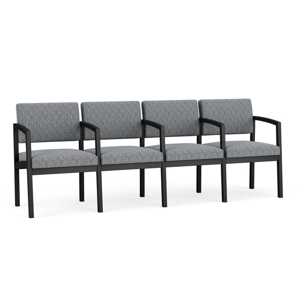 Lenox Steel 4-Seater with Center Arms by Lesro