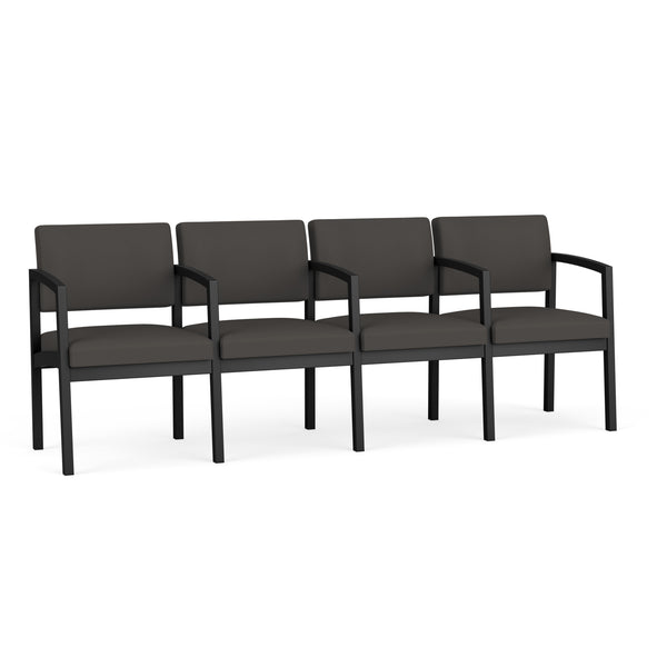 Lenox Steel 4-Seater with Center Arms by Lesro
