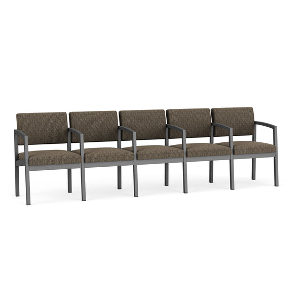 Lenox Steel 5-Seater with Center Arms by Lesro