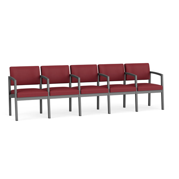 Lenox Steel 5-Seater with Center Arms by Lesro