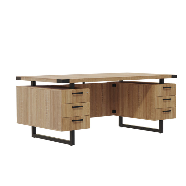 Mirella™ Free Standing Desk, Choose Your Storage Options