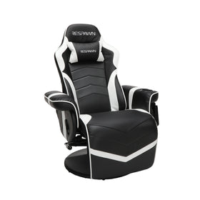 RESPAWN-900 Racing Style Gaming Recliner, Reclining Gaming Chair, in White (RSP-900-WHT)