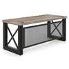 Riveted Collection: Industrial Desk with Metal X Base by OfficeSource
