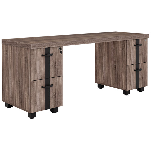Riveted Collection: Double Pedestal Credenza by OfficeSource